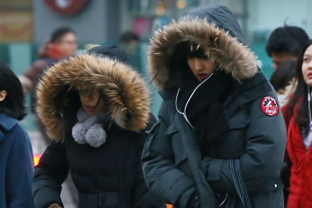 寒流来袭首尔 体感温度为零下24度