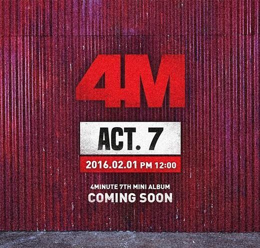 4minute携新专辑惊喜回归 2月1日正式发行