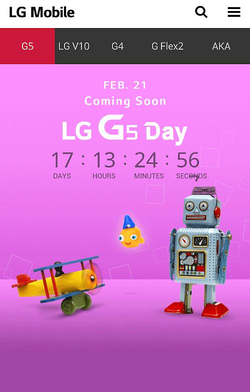 LG starts countdown to flagship “G5” release