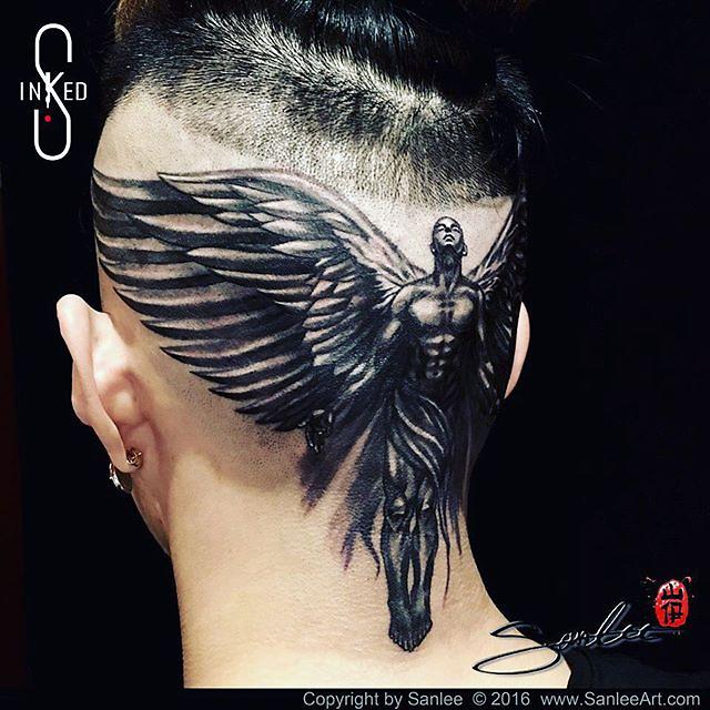 Angel tattoo hi-res stock photography and images - Alamy
