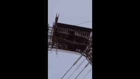 Bungee jumper free falls 43m with unsecured safety cord 