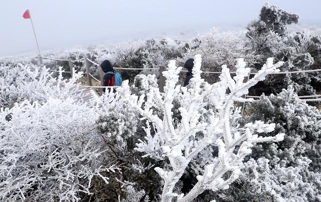 汉拿山的美丽雪景