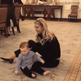 [AJU VIDEO] Ivanka Trumps baby crawls for the first time in White House