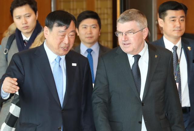 IOC chief highlights Pyeongchangs role in S. Korea politics: Yonhap