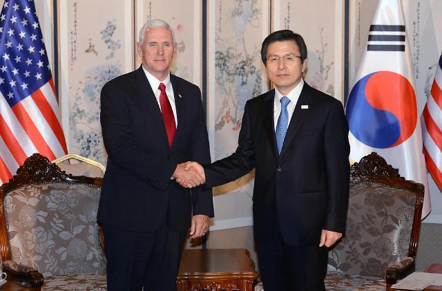 黄教安会见美国副总统彭斯 巩固韩美同盟警告朝鲜勿轻举妄动