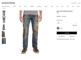 Fake Muddy Jeans sold for $425 in Nordstrom