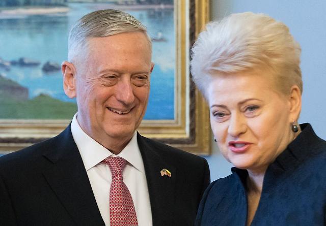 [GLOBAL PHOTO] US Secretary of Defense and Lithuania President meet at Palace