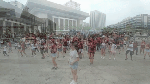 International students perform flash mob dance cover for TT in Seoul