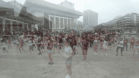 International students perform flash mob dance cover for TT in Seoul