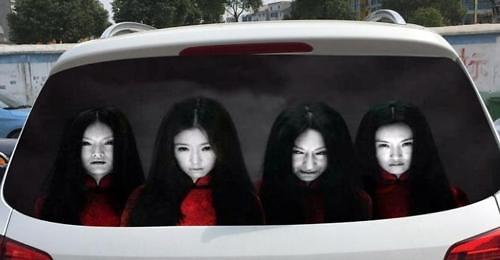 Driver put to summary trial for scaring other drivers with scary ghost sticker
