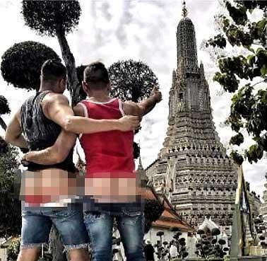 Two U.S. tourists detained at airport after taking nude photos at sacred Thai temple