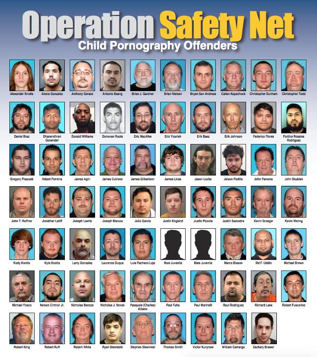 79 men responsible for child pornography and sex trafficking get arrested in New Jersey