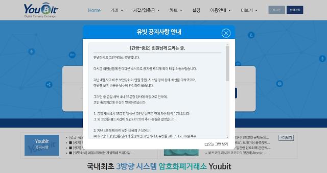Hacking forces bankruptcy of S. Korean cryptocurrency exchange