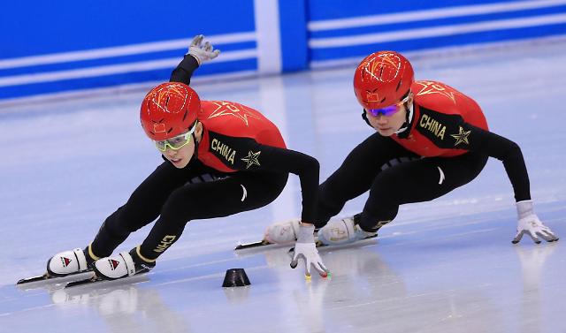 中国短道速滑代表队在韩开练 备战冬奥