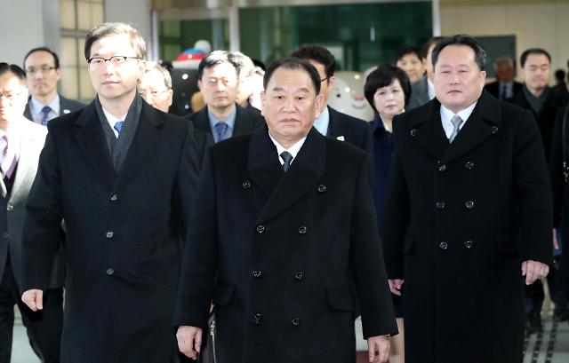 朝鲜金英哲率高级别代表团抵韩出席冬奥闭幕式