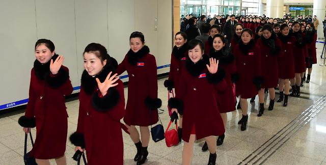 “愿韩朝早日统一” 朝鲜代表团啦啦队返回朝鲜