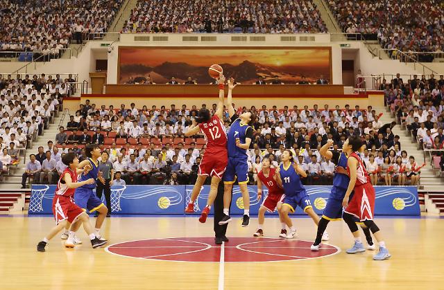 韩朝统一篮球赛进入第二个比赛日