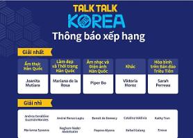Công bố 125 tác phẩm đoạt giải trong cuộc thi "Talk Talk Korea 2018" 