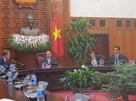Liên đoàn Công nghiệp Hàn Quốc gặp gỡ Thủ tướng Nguyễn Xuân Phúc tại Việt Nam