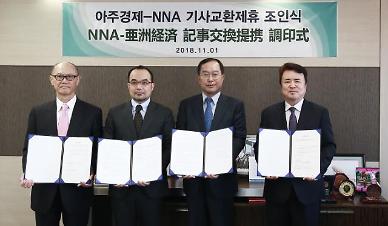 Aju Business Daily agrees with Japanese news outlet NNA to exchange contents
