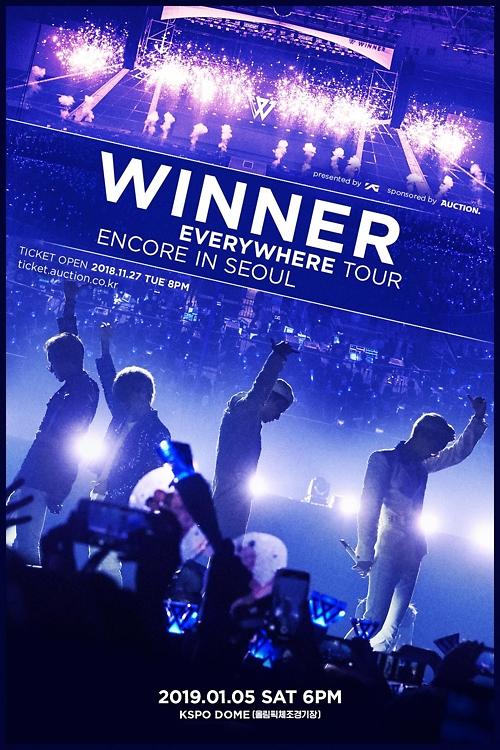 WINNER明年1月在首尔举行世巡安可演唱会
