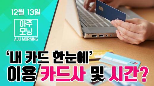 `내 카드 한눈에` 서비스, 이용 가능 카드사 및 시간? #아주모닝 