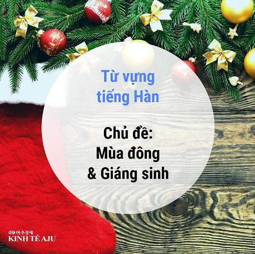 Từ vựng tiếng Hàn chủ đề Giáng sinh và Mùa đông