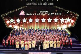 Việt Nam vinh danh 200 thương hiệu nhận Giải thưởng Sao Vàng Đất Việt 2018
