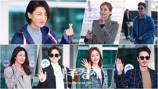 [슬라이드 화보] 푸켓으로 포상휴가 떠나는 스카이캐슬 팀 (공항패션)
