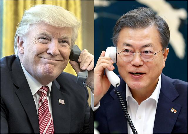 韩美首脑通电话事先磋商金特会策略