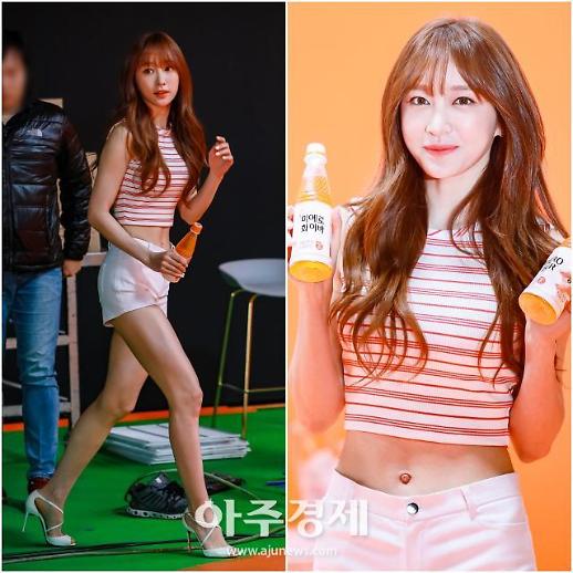 [슬라이드 화보] ​EXID 하니, 선명한 복근 포착! (미에로화이바)