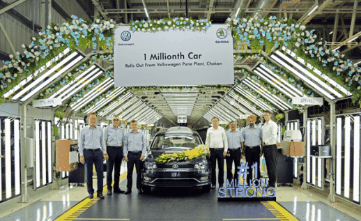 [NNA] 獨 VW車 인도 차칸 공장, 출하 100만대 달성