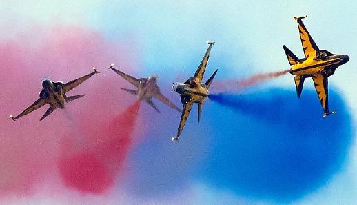 [슬라이드 화보] 블랙이글스의 화려한 곡예비행