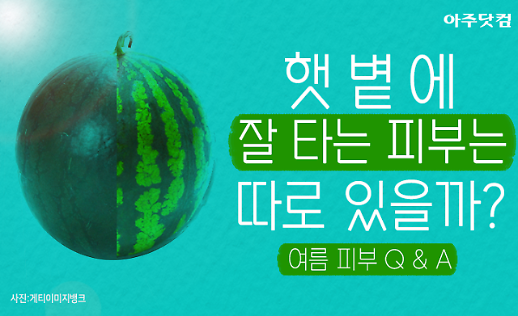 바다는 같이 다녀왔는데 햇볕에 잘 타는 피부는 따로 있을까? 여름 피부 Q&A [카드뉴스]