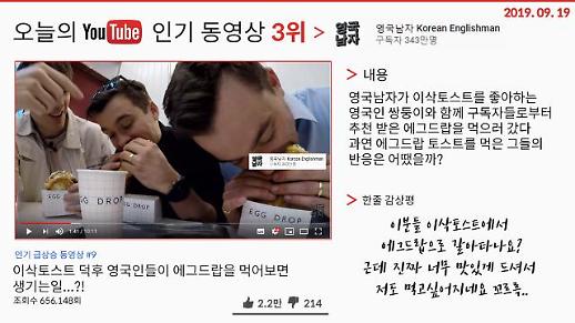  [오늘의 유튜브] 9월 19일 BEST 3…‘황희찬 생애 첫 챔스 선발 출격, 잘츠부르크 vs 헹크 H/L’, ‘허팝, 5단계 매운맛 떡볶이 먹기에 도전’, ‘영국남자, 에그드랍 먹다’