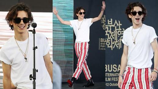 [슬라이드 화보] 한국팬 사랑에 빠진 티모시 샬라메...한국으로 이사 올래