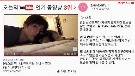   [오늘의 유튜브] 10월 11일 BEST 3…‘골 장면만 12분? 스리랑카전 H/L’, ‘유시민의 알릴레오, KBS 사장님 듣고 계시죠?’, ‘방탄소년단 뷔의 휴가 브이로그’