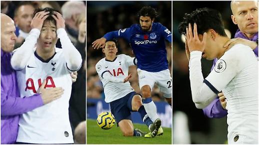 [슬라이드 화보] 안드레 고메스 부상에 충격받은 손흥민, 자책의 눈물 흘리며 퇴장