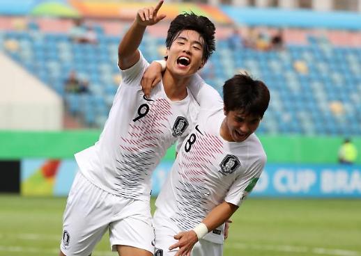 [슬라이드 화보] 한국, 앙골라 꺾고 10년 만에 U-17 월드컵 8강행