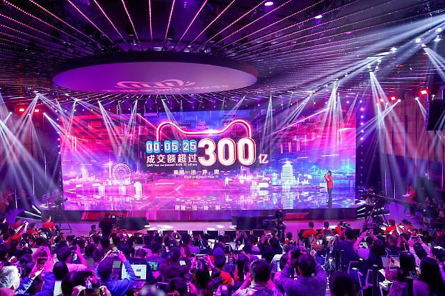 中国阿里巴巴光棍节创新纪录 1小时内突破16万亿韩元