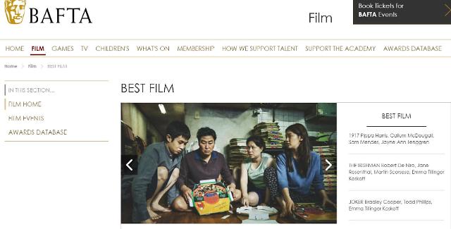 韩片《寄生虫》获英国电影学院奖四项提名
