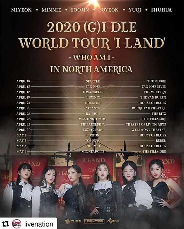 Girl band (G)I-DLE to go on first world tour in April