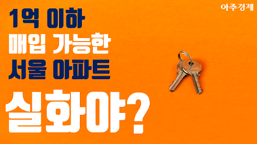 서울에도 있다!? 1억↓매입 가능한 아파트 [아주경제 차트라이더]