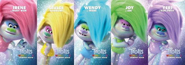​Girl band Red Velvet unveils character images for Hollywood animation film Trolls World Tour