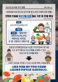 지자체·어린이집도 친환경 농수산물 우선구매 한다