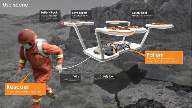 S. Korean rescue drone wins prestigious international design award