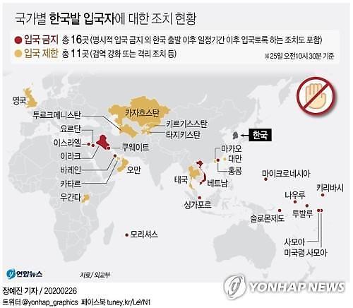 [아주 쉬운 뉴스 Q&A]  한국발 여행객은 안돼요…코로나19로 막힌 국가 어디? 