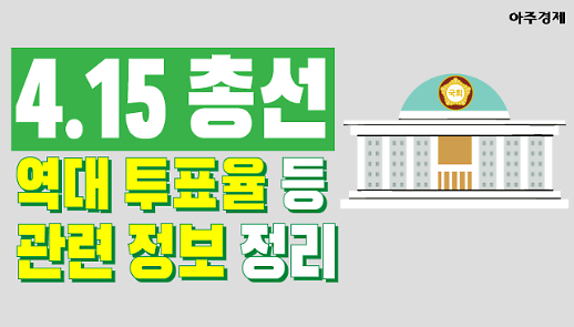 [4·15총선] 역대 총선 최고 투표율은? 관련 정보 정리 [아주경제 차트라이더]