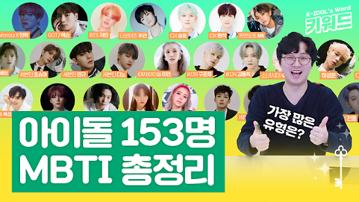 [아이돌 키워드] 아이돌 153명 MBTI 총정리…가장 많은 유형은 무엇일까?