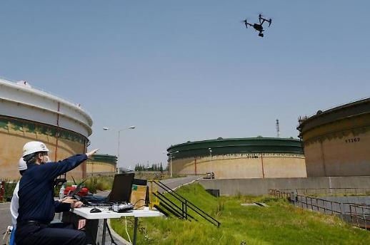 SK Energy adopts smart drone surveillance system to check safety hazards of oil storage